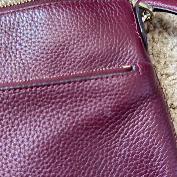 Kate Spade Burgundy Leather Crossbody Bag Maroon Soft Leather Fall Purse - Picture 16 of 16